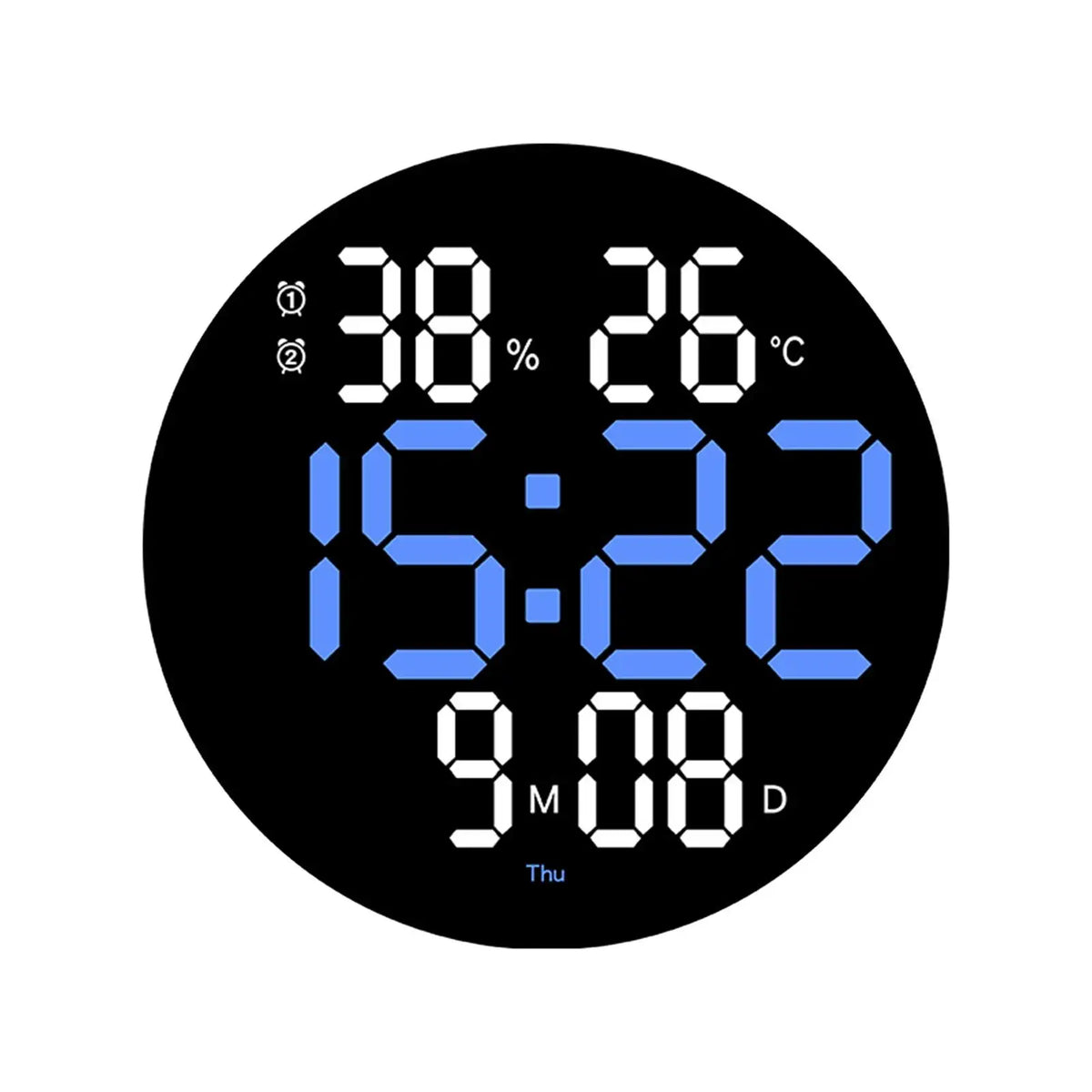 Multifunctional Electronic Clock Remote Control Wall Clock for Decorations